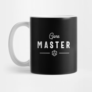 Game Master with Polyhedral D20 Dice Dungeons Crawler and Dragons Slayer Tabletop RPG Addict Mug